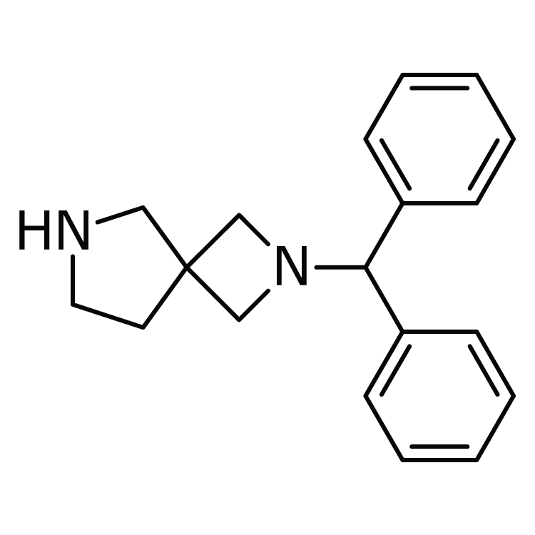 Structure of 1250443-61-8 | 2-(Diphenylmethyl)-2,6-Diazaspiro[3.4]octane