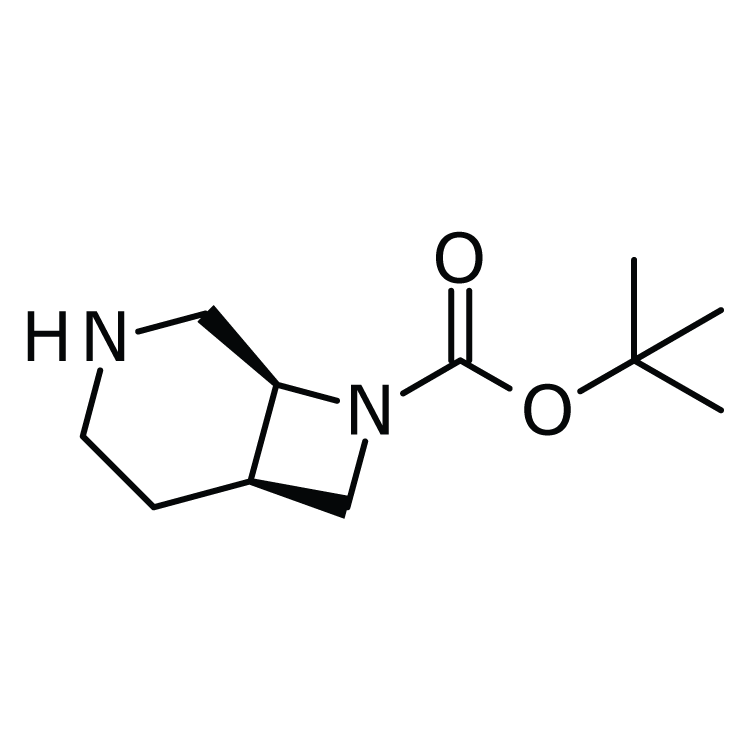 Structure of 851526-80-2 | (1S,6R)-3,8-diaza-bicyclo[4.2.0]octane-8-carboxylic acid tert-butyl ester