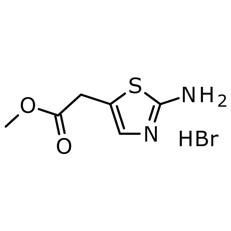Structure of 723278-34-0 | (2-Amino-thiazol-5-yl)-acetic acid methyl ester hydrobromide