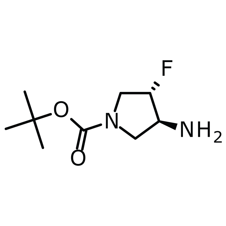 Structure of 1009075-43-7 | tert-butyl (3S,4S)-3-amino-4-fluoropyrrolidine-1-carboxylate