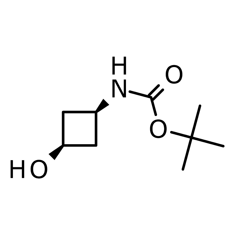 Structure of 389890-43-1 | cis-tert-Butyl 3-hydroxycyclobutylcarbamate