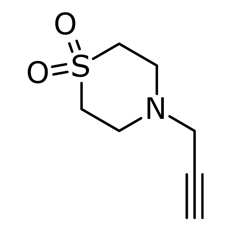 Structure of 10442-03-2 | 4-prop-2-ynyl-1,4-thiazinane 1,1-dioxide