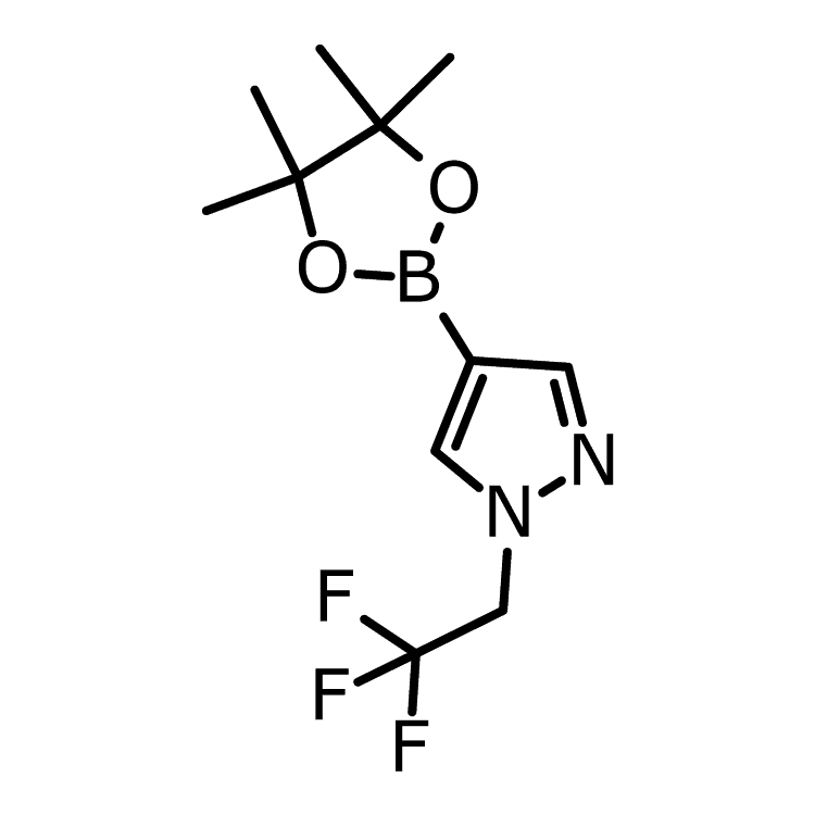 Structure of 1049730-42-8 | 4-(tetramethyl-1,3,2-dioxaborolan-2-yl)-1-(2,2,2-trifluoroethyl)-1H-pyrazole