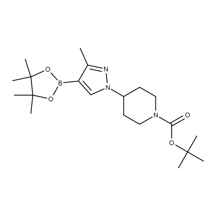 tert-butyl 4-[3-methyl-4-(tetramethyl-1,3,2-dioxaborolan-2-yl)-1H-pyrazol-1-yl]piperidine-1-carboxylate