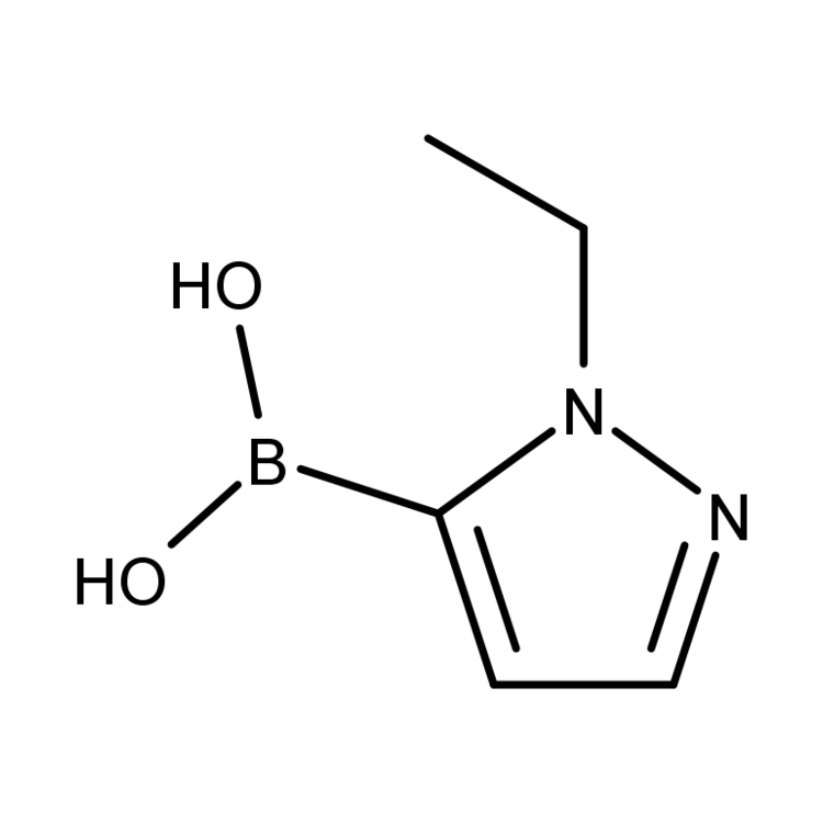 Structure of 1095080-54-8 | (1-Ethyl-1H-pyrazol-5-yl)boronic acid