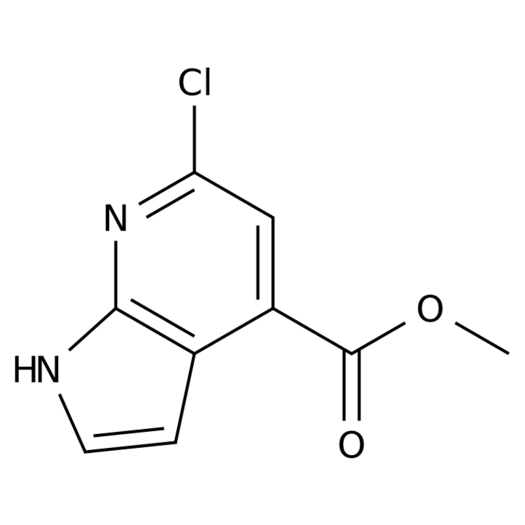 Structure of 1190312-37-8 | methyl 6-chloro-1H-pyrrolo[2,3-b]pyridine-4-carboxylate
