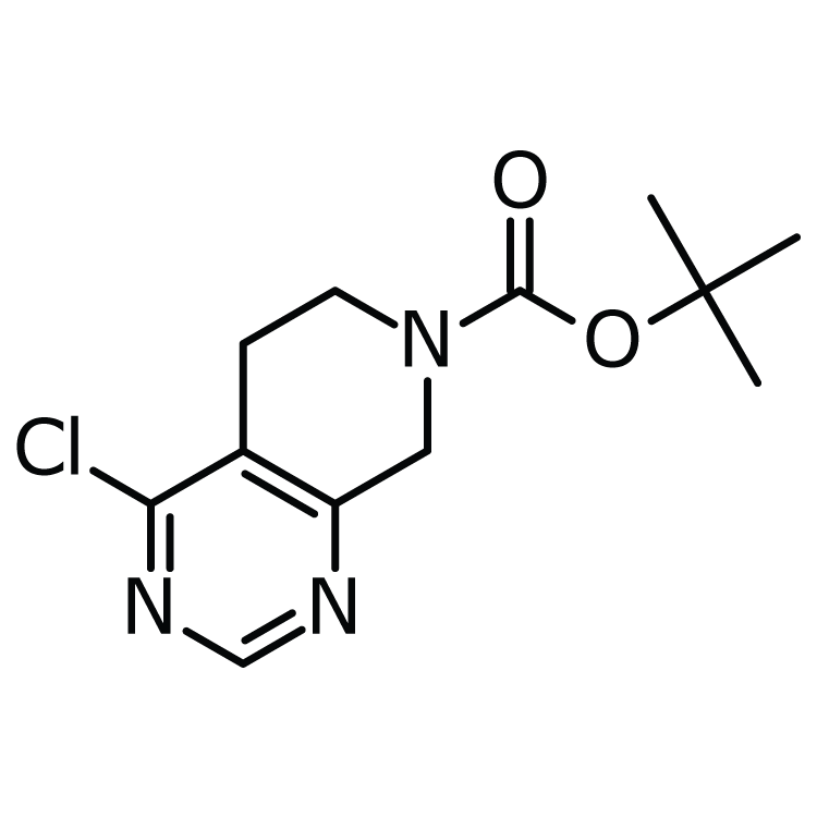 Structure of 1053656-57-7 | tert-Butyl 4-chloro-5,6-dihydropyrido[3,4-d]pyrimidine-7(8H)-carboxylate