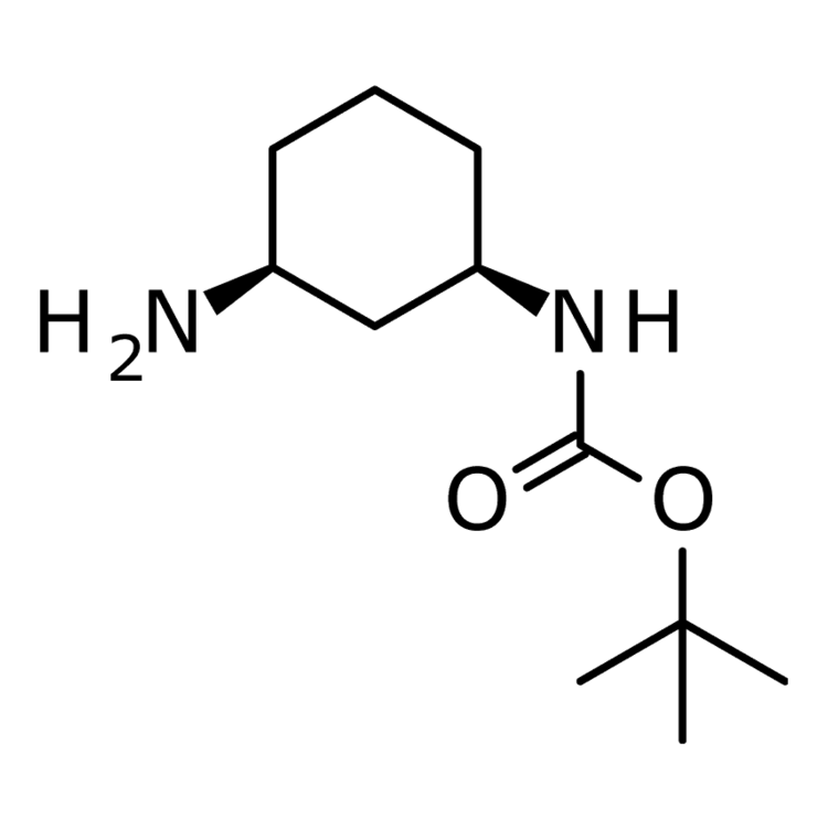 Structure of 1259278-17-5 | (1r,3s)-3-amino-1-(boc-amino)cyclohexane