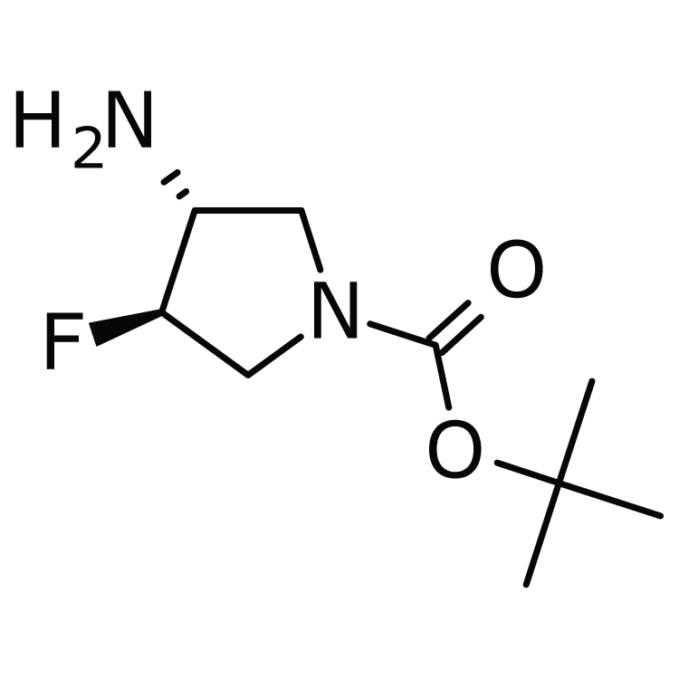 Structure of 1441392-27-3 | tert-butyl (3R,4R)-3-amino-4-fluoropyrrolidine-1-carboxylate