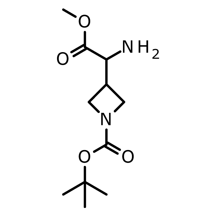 Structure of 1620451-38-8 | tert-butyl 3-(1-amino-2-methoxy-2-oxoethyl)azetidine-1-carboxylate