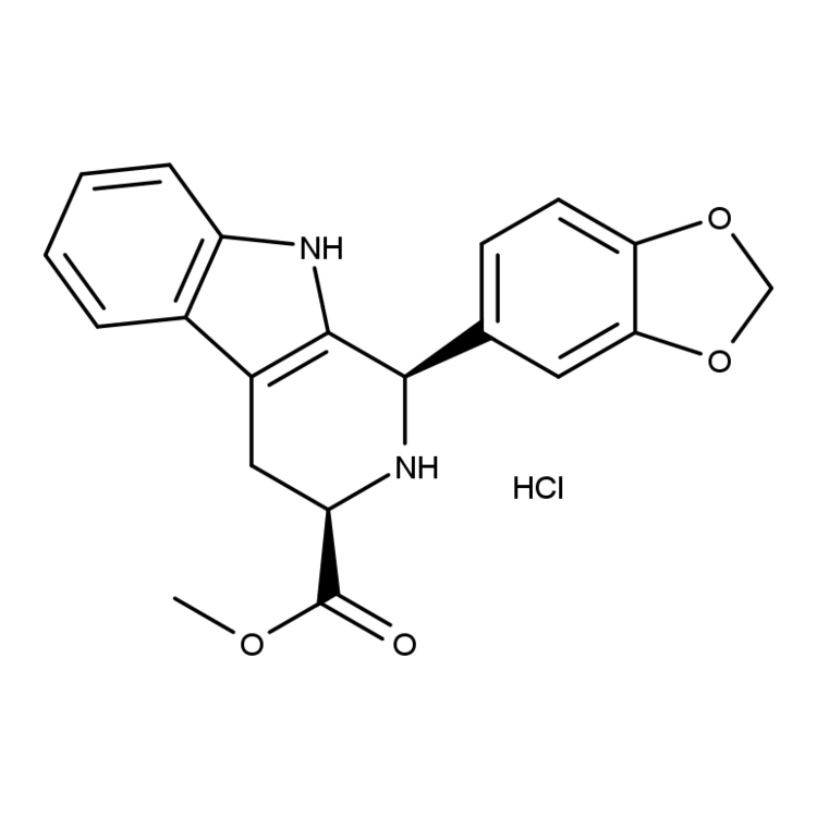 (1R,3R)-Methyl 1-(benzo[d][1,3]dioxol-5-yl)-2,3,4,9-tetrahydro-1H-pyrido[3,4-b]indole-3-carboxylate hydrochloride