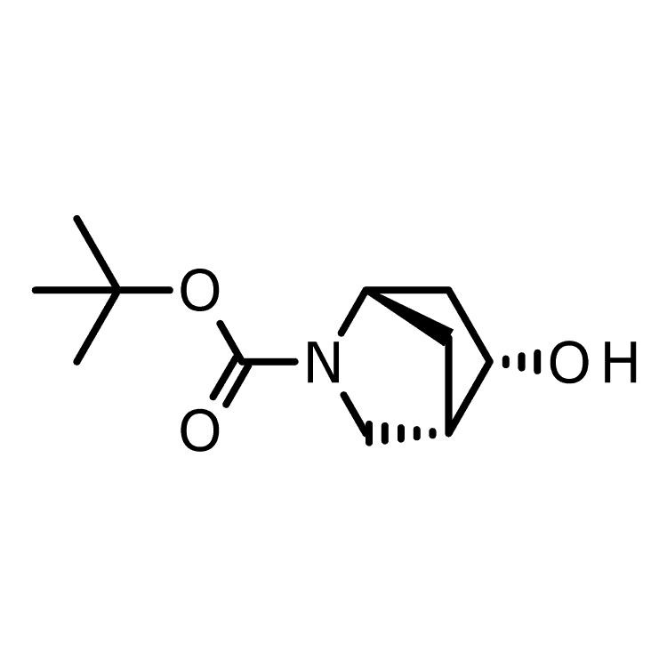 Structure of 198835-07-3 | (1r,4r,5r)-rel-tertbutyl 5hydroxy2azabicyclo[2.2.1]heptane2carboxylate