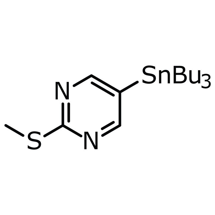 Structure of 120717-37-5 | 2-Methylthio-5-(tributylstannyl)pyrimidine