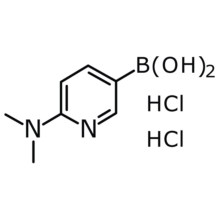 Structure of 265664-54-8 | 2-(N,N-Dimethylamino)pyridine-5-boronic acid dihydrochloride