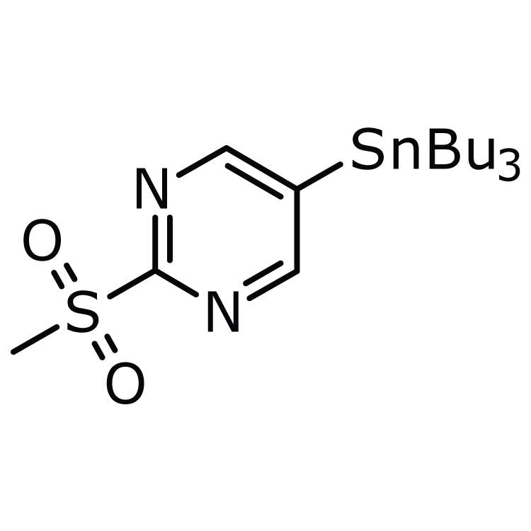 Structure of 122476-85-1 | 2-(Methylsulfonyl)-5-(tributylstannyl)pyrimidine
