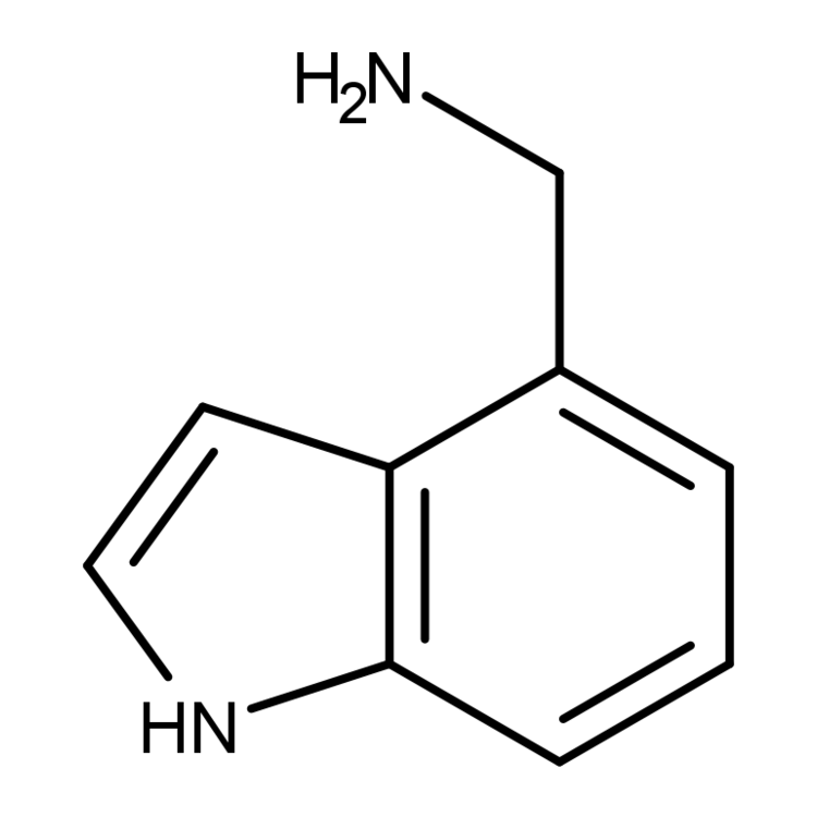Structure of 3468-18-6 | (1H-Indol-4-yl)methanamine