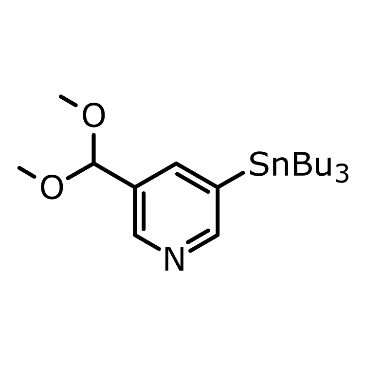 Structure of 1264193-67-0 | 3-(Dimethoxy)-5-(tributylstannyl)pyridine