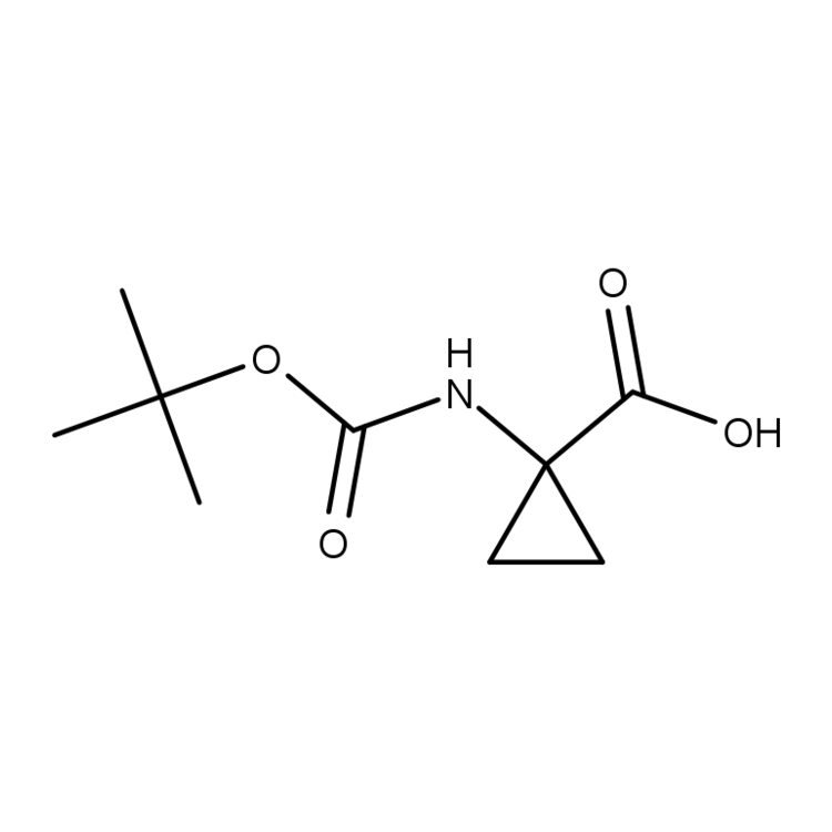 Structure of 88950-64-5 | 1-(Boc-Amino)cyclopropanecarboxylic acid