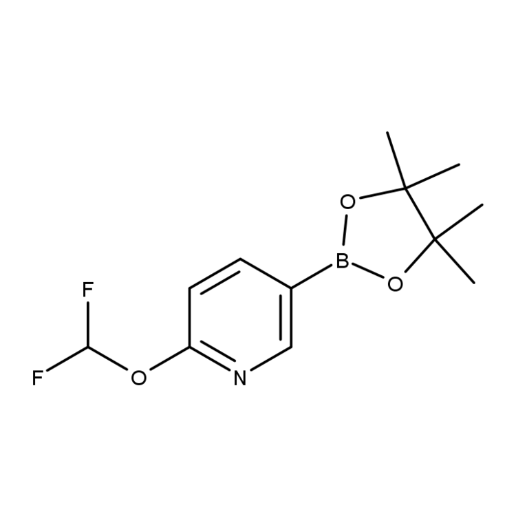 Structure of 1333222-12-0 | 2-(Difluoromethoxy)-5-(4,4,5,5-tetramethyl-1,3,2-dioxaborolan-2-yl)pyridine