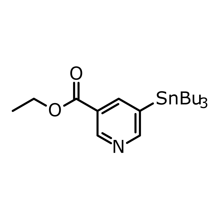 Structure of 405938-98-9 | 5-(Tributylstannyl)pyridinecarboxylic acid ethyl ester