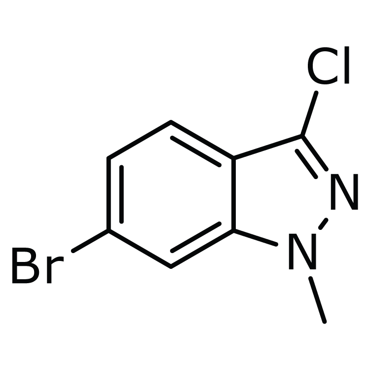 Structure of 1243472-33-4 | 6-bromo-3-chloro-1-methyl-1H-indazole