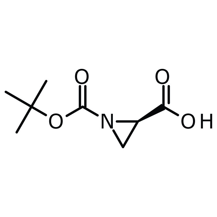 Structure of 1286768-92-0 | (2R)-1-[(tert-butoxy)carbonyl]aziridine-2-carboxylic acid