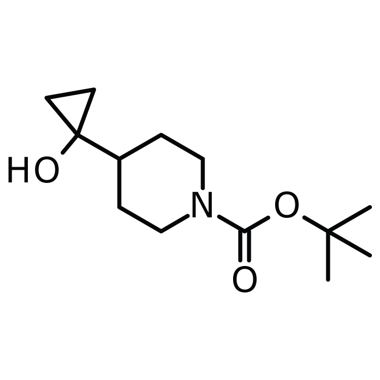 Structure of 1785348-09-5 | tert-butyl 4-(1-hydroxycyclopropyl)piperidine-1-carboxylate