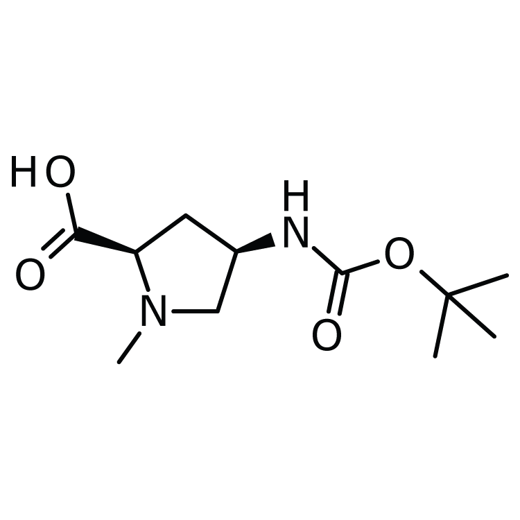 Structure of 1946010-90-7 | D-Proline, 4-[[(1,-dimethylethoxy)carbonyl]amino]-1-methyl-, (4R)-1