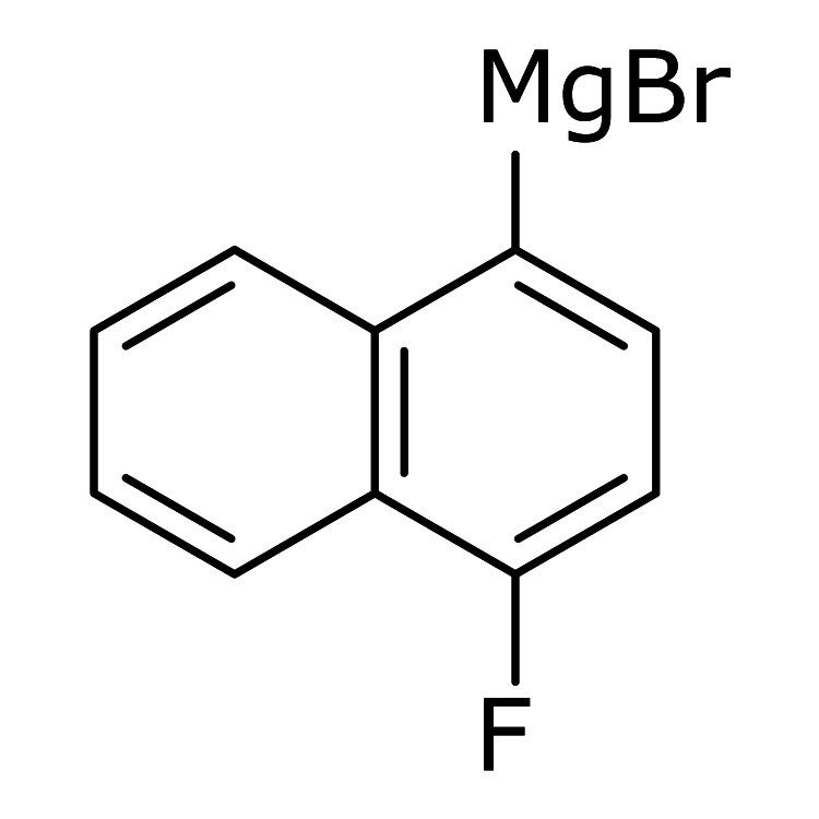 Structure of 17318-06-8 | 4-Fluoro-1-naphthylmagnesium bromide, 0.25 M in THF