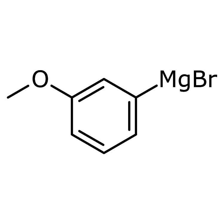 Structure of 36282-40-3 | 3-Methoxyphenylmagnesium bromide, 0.5 M in THF