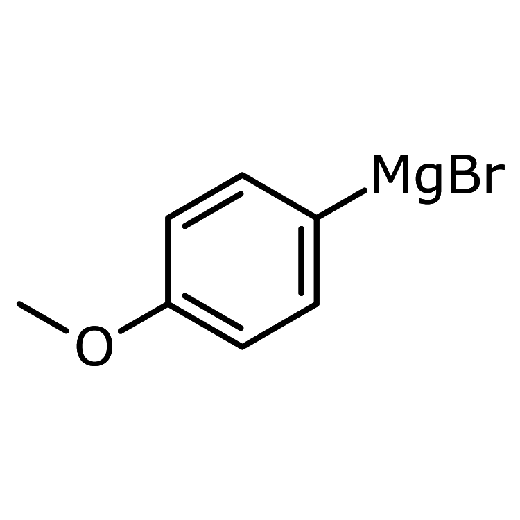 Structure of 13139-86-1 | 4-Methoxyphenylmagnesium bromide, 0.5 M in THF