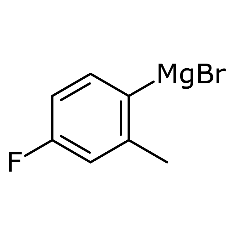 Structure of 30897-90-6 | 4-Fluoro-2-methylphenylmagnesium bromide, 0.5 M in THF