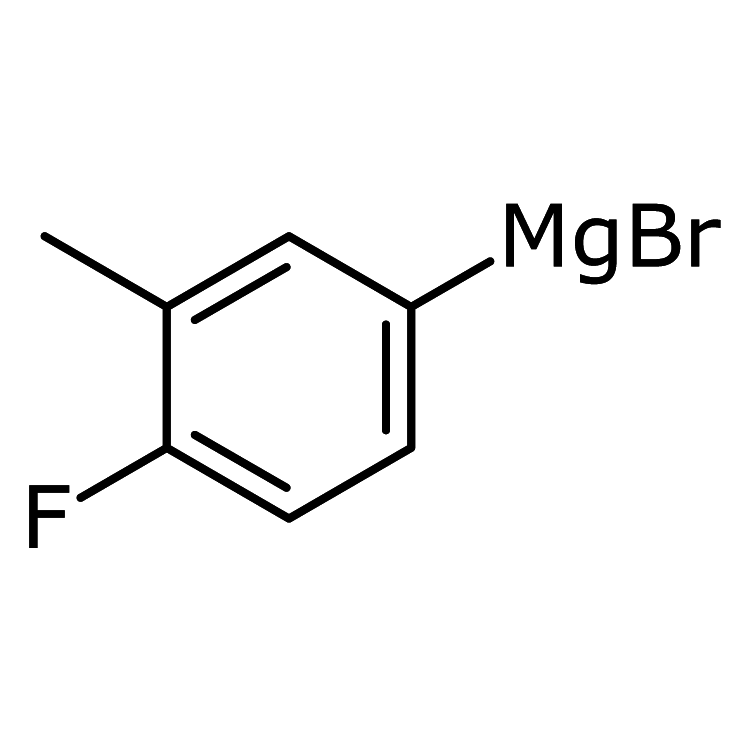 Structure of 82297-89-0 | 4-Fluoro-3-methylphenylmagnesium bromide, 0.5 M in THF
