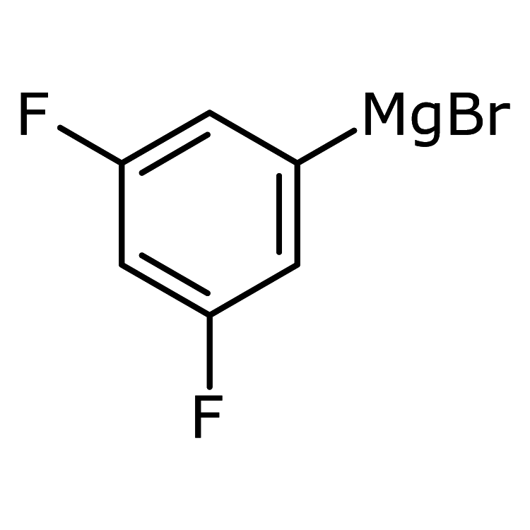 Structure of 62351-47-7 | 3,5-Difluorophenylmagnesium bromide, 0.5 M in THF