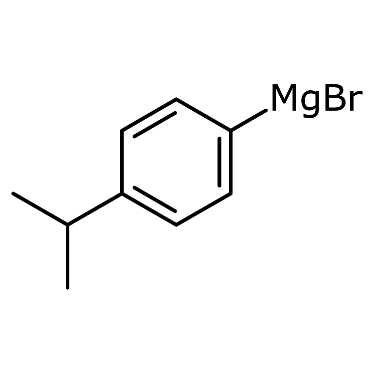 Structure of 18620-03-6 | 4-iso-Propylphenylmagnesium bromide, 0.5 M in THF