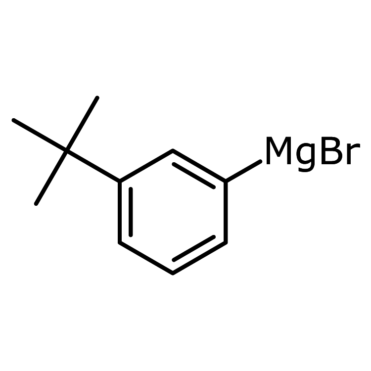Structure of 63488-09-5 | 3-tert-Butylphenylmagnesium bromide, 0.5 M in THF