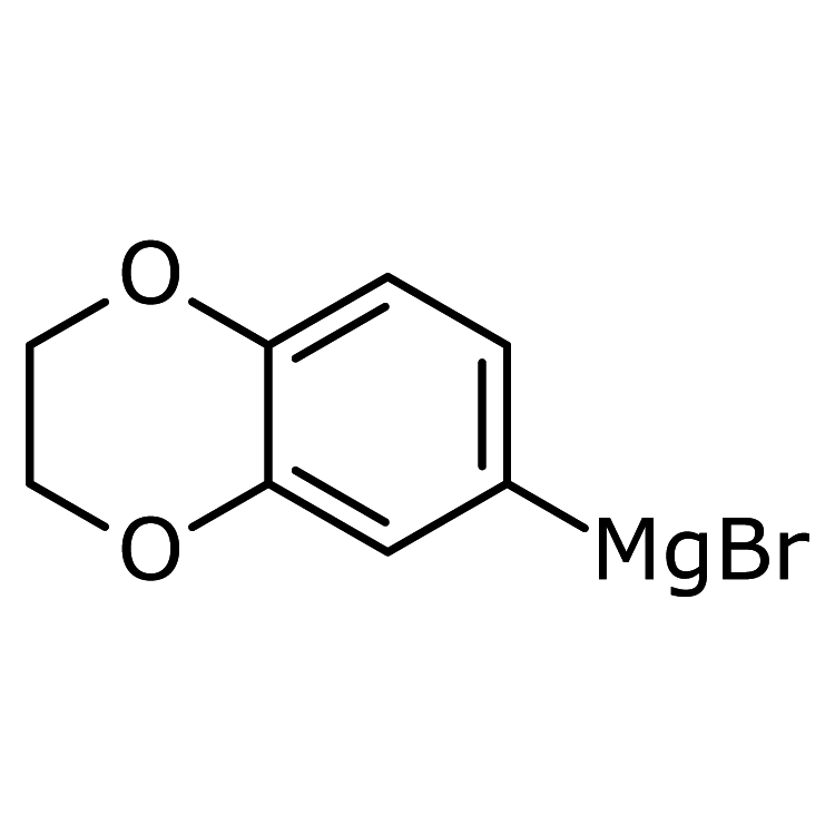 Structure of 107549-16-6 | (2,3-Dihydro-1,4-benzodioxin-6-yl)magnesium bromide, 0.5 M in THF