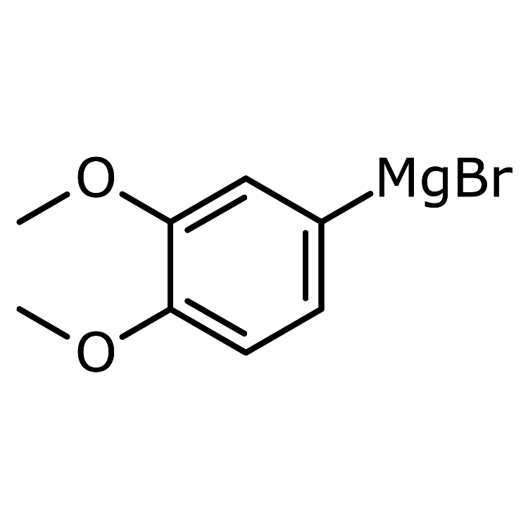 Structure of 89980-69-8 | 3,4-Dimethoxyphenylmagnesium bromide, 0.5 M in THF