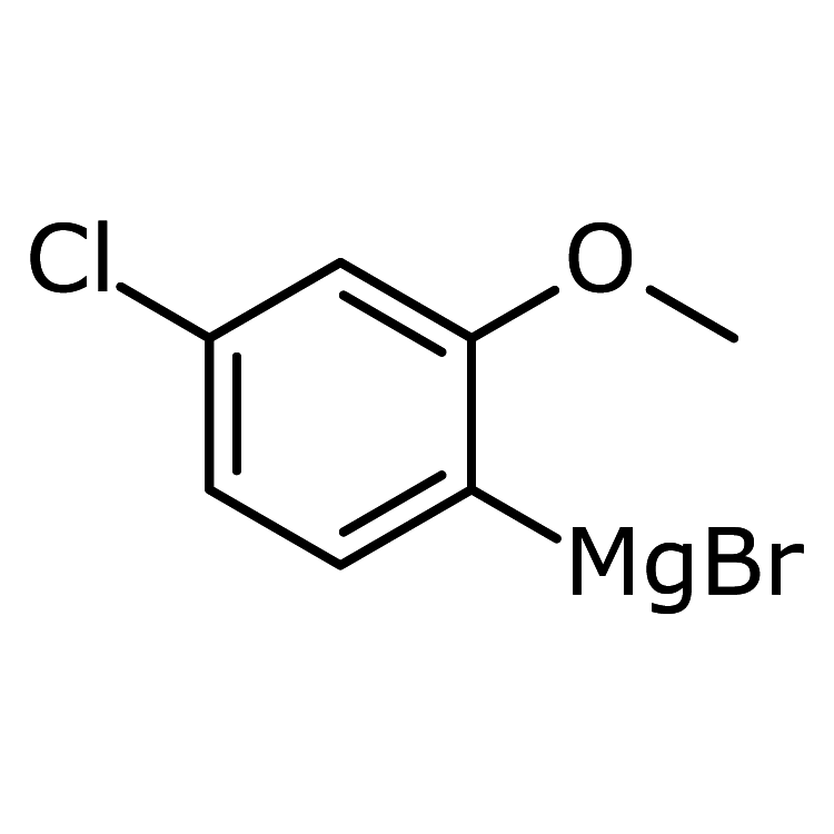Structure of 1213256-49-5 | 4-Chloro-2-methoxyphenylmagnesium bromide, 0.5 M in THF