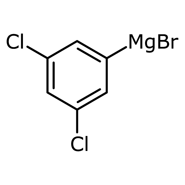 Structure of 82297-90-3 | 3,5-Dichlorophenylmagnesium bromide, 0.5 M in THF