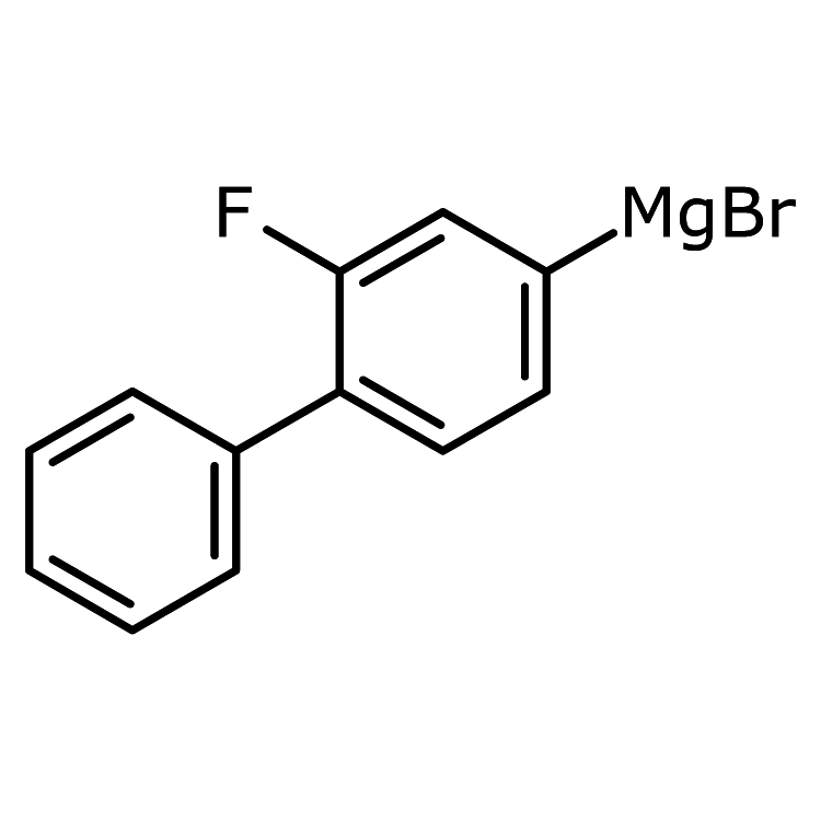 Structure of 76699-46-2 | (2-Fluoro-1,1���-biphenyl-4-yl)magnesium bromide, 0.5 M in THF