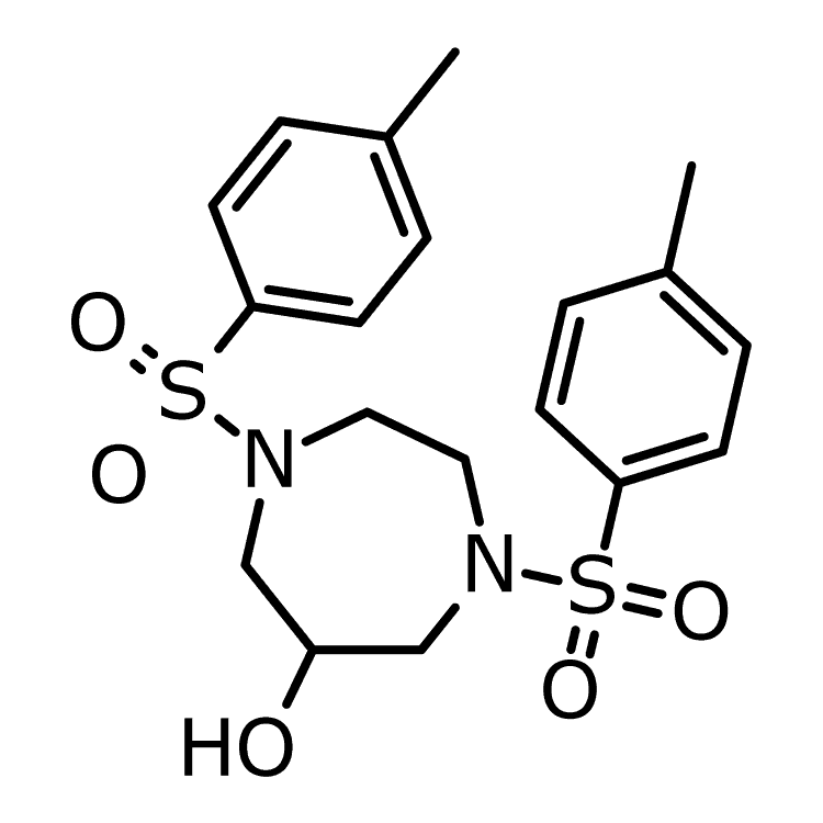 Structure of 28860-33-5 | 1,4-Ditosyl-1,4-diazepan-6-ol