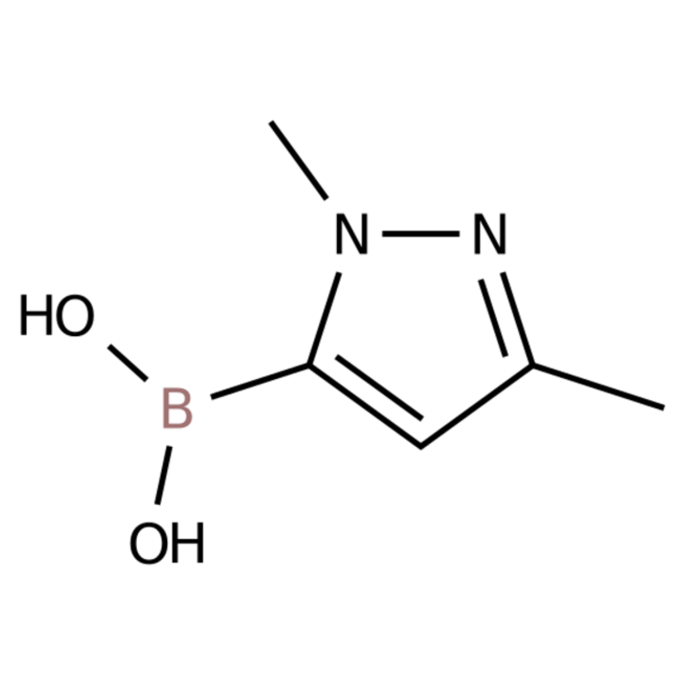 Structure of 847818-68-2 | (1,3-Dimethyl-1H-pyrazol-5-yl)boronic acid