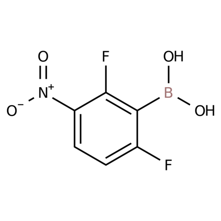 Structure of 1150114-28-5 | (2,6-Difluoro-3-nitrophenyl)boronic acid