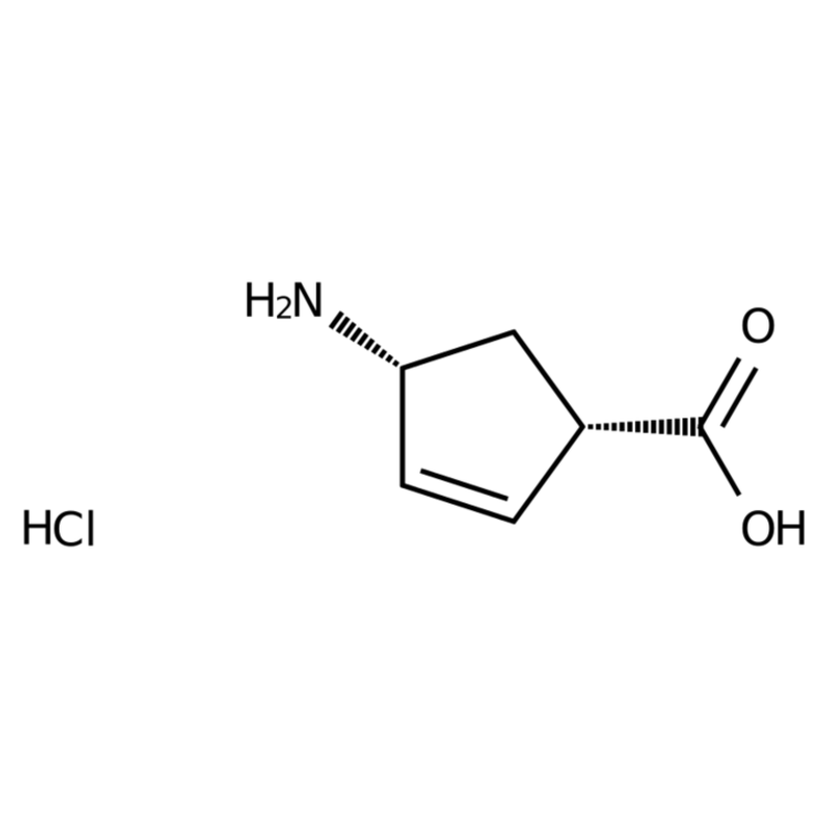 Structure of 130931-84-9 | (1S,4R)-4-Aminocyclopent-2-enecarboxylic acid hydrochloride