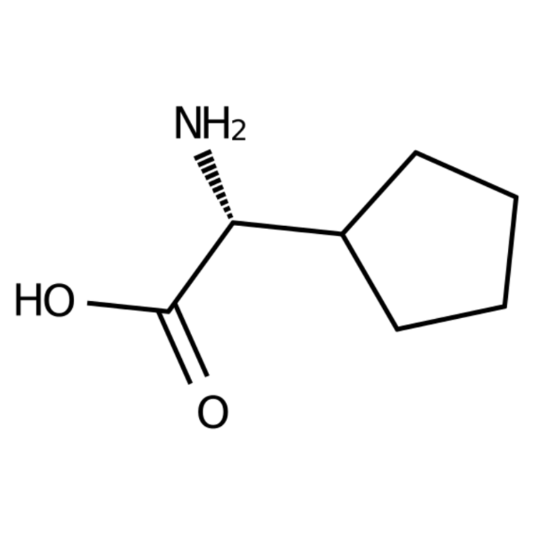Structure of 2521-86-0 | (R)-2-Amino-2-cyclopentylacetic acid