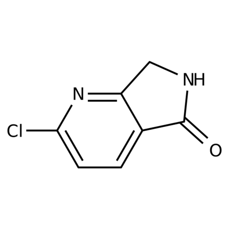 Structure of 1256811-82-1 | 2-Chloro-6,7-dihydro-5H-pyrrolo[3,4-b]pyridin-5-one