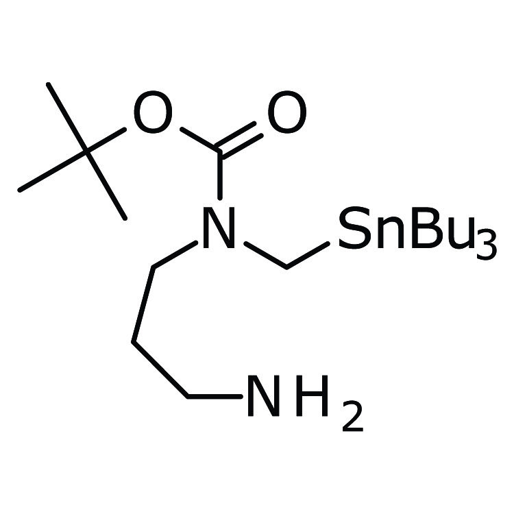 tert-Butyl (3-aminopropyl)[(tributylstannyl)methyl]carbamate