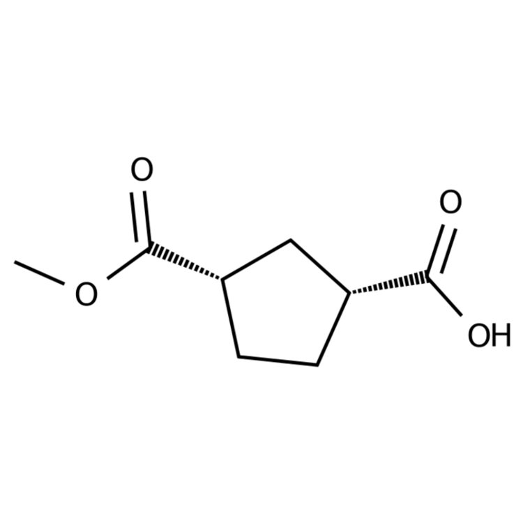 Structure of 96382-85-3 | (1R,3S)-rel-3-(Methoxycarbonyl)cyclopentanecarboxylic acid