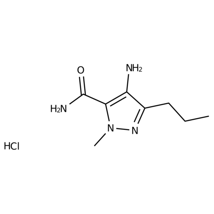 Structure of 247584-10-7 | 4-Amino-1-methyl-3-propyl-1H-pyrazole-5-carboxamide hydrochloride